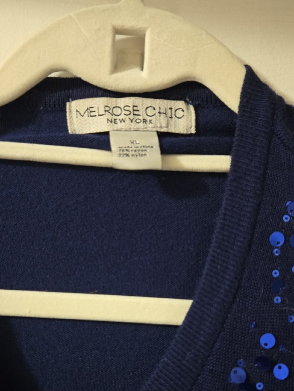 Nielsen & Christensen Blue Sequin Cardigan - Picture 3 of 3